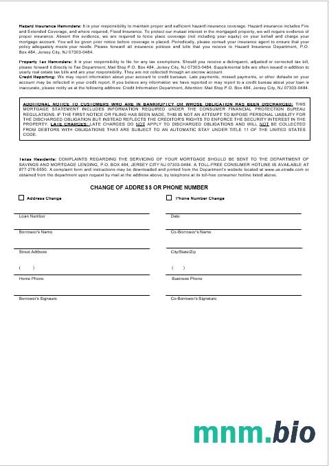 USA Etrade Bank wyciąg z kredytu hipotecznego w formatach Word i PDF 3